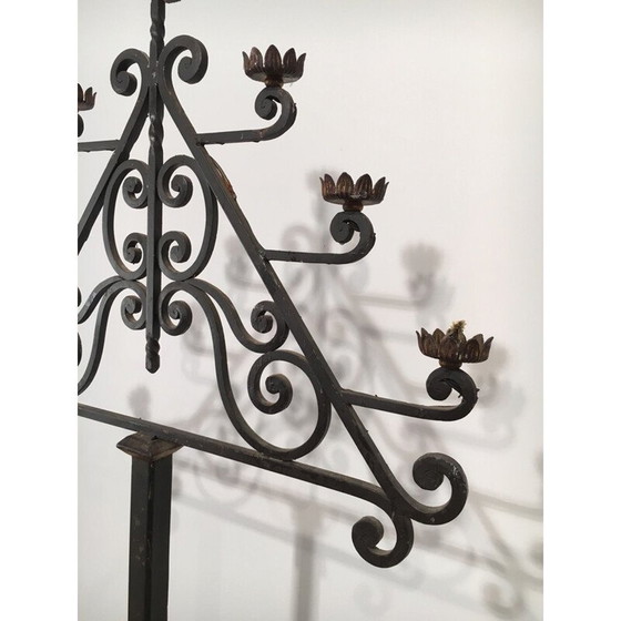 Image 1 of Lampadaire vintage à 7 bras, 1940