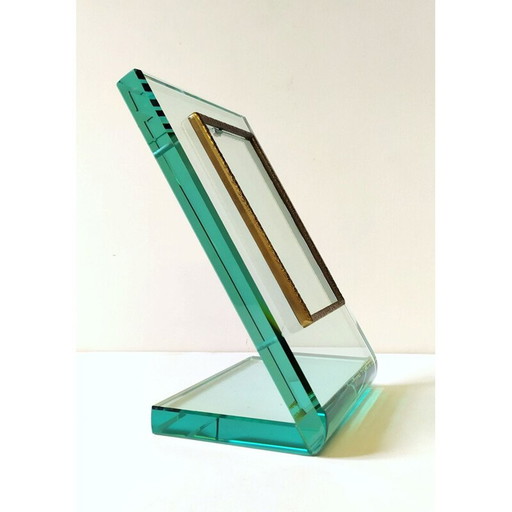 Cadre photo vintage en cristal par Pietro Chiesa pour Fontana Arte, 1940