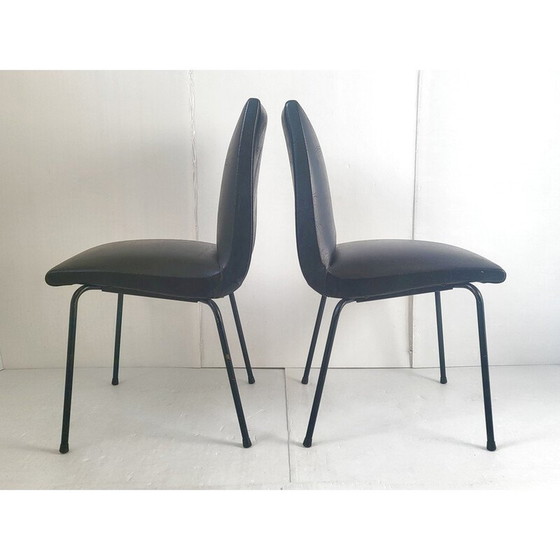 Image 1 of Ensemble de 4 chaises Meurop vintage par Pierre Guariche, 1960