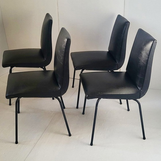 Image 1 of Ensemble de 4 chaises Meurop vintage par Pierre Guariche, 1960