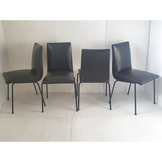 Image 1 of Ensemble de 4 chaises Meurop vintage par Pierre Guariche, 1960