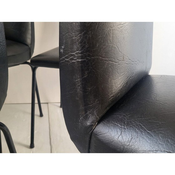 Image 1 of Ensemble de 4 chaises Meurop vintage par Pierre Guariche, 1960