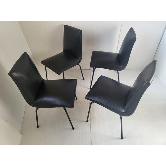 Image 1 of Ensemble de 4 chaises Meurop vintage par Pierre Guariche, 1960