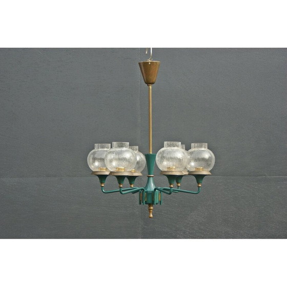 Image 1 of Lustre vintage en laiton de Kaiser-Leuchten, Allemagne 1960