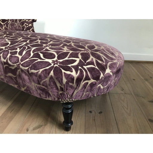 Lit de jour en tissu vintage