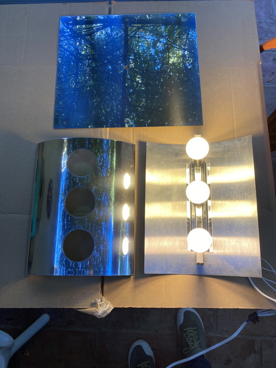 Image 1 of Paire D’Applique Goffredo Reggiani Space Age 70’S