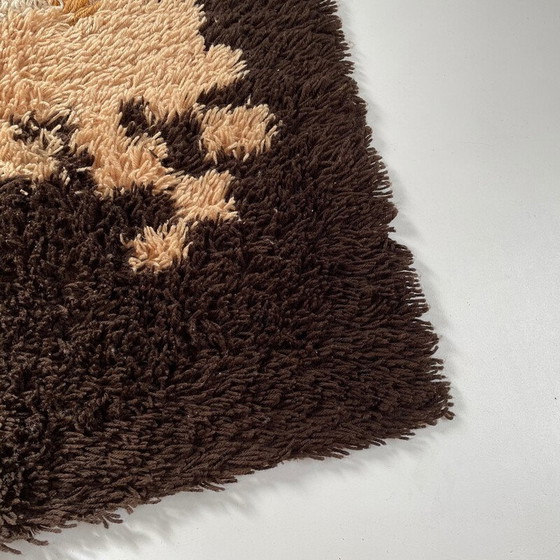 Image 1 of Tapis Rya multicolore à poils longs par Desso, Pays-Bas 1970