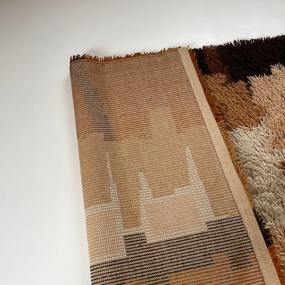 Image 1 of Tapis Rya multicolore à poils longs par Desso, Pays-Bas 1970