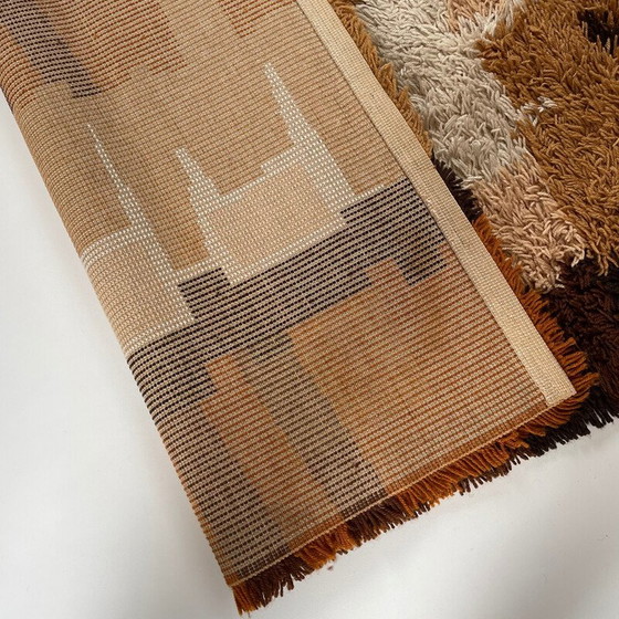 Image 1 of Tapis Rya multicolore à poils longs par Desso, Pays-Bas 1970