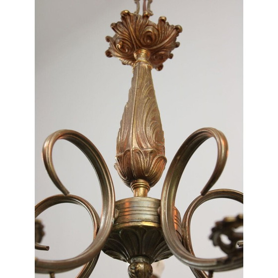 Image 1 of Lustre Art-déco en laiton, 1930s