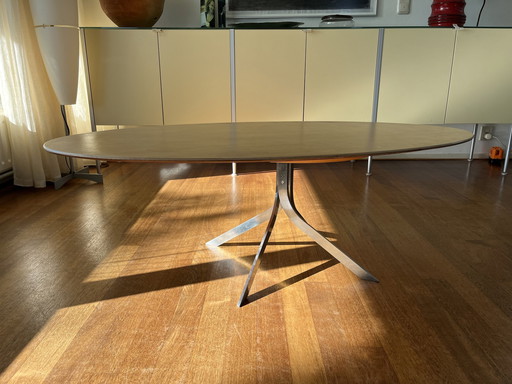 Table basse ovale en hêtre