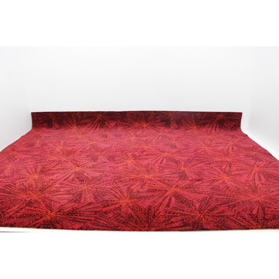 Image 1 of Tapis géométrique vintage par A. Ambrossová, Tchécoslovaquie 1960