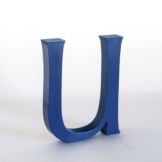 Image 1 of Ensemble de lettrage d'affiches en métal peint d'époque