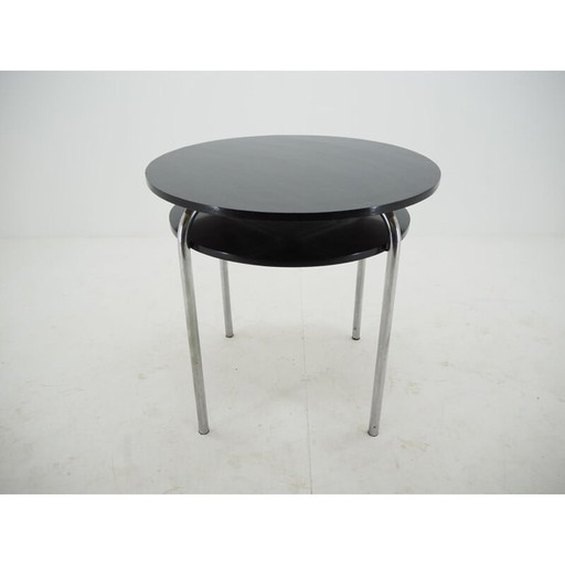 Table vintage chromée Bauhaus Fonctionnalisme, Tchécoslovaquie années 1920