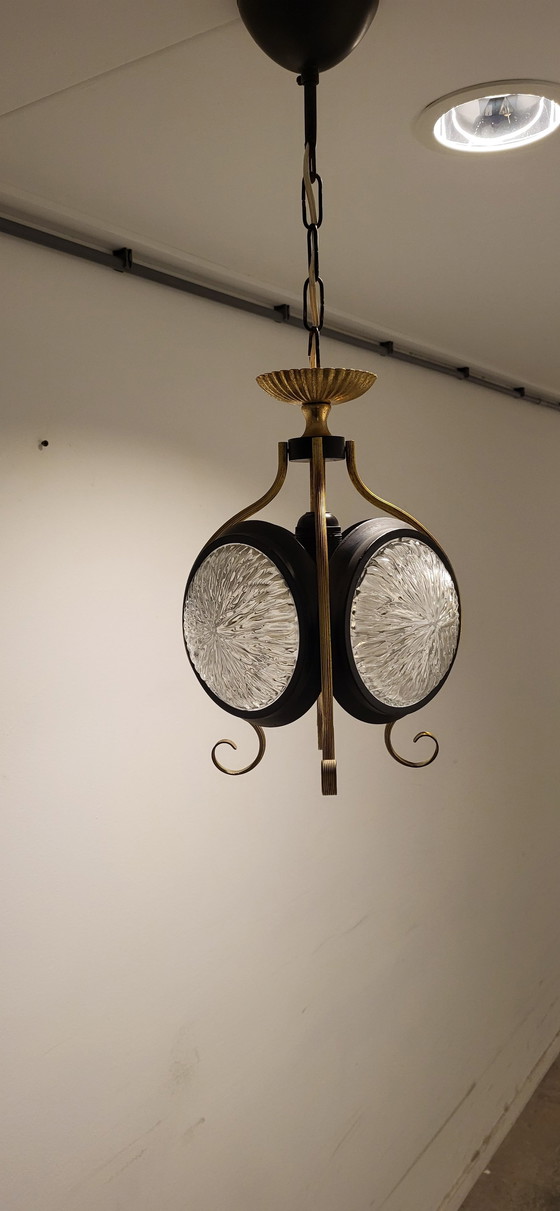 Image 1 of Lampe lanterne décorative avec verre Mid Century Modern