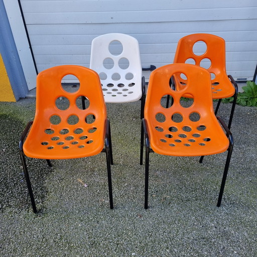 4 Chaises Sicopal Années 80