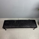 Unique Vintage Long Sofa Black Leather