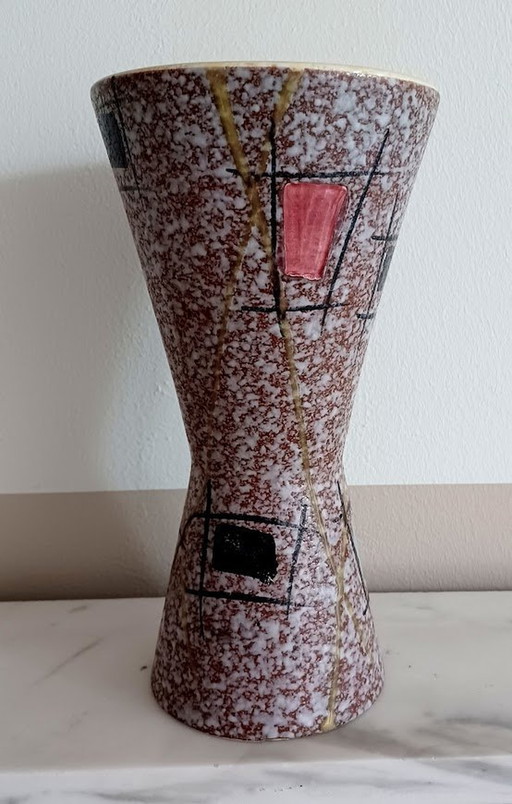 Vase Scheurich, abstrait Mid Century