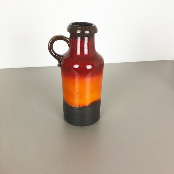 Image 1 of Vase vintage en lave grasse par Scheurich Allemagne 1970
