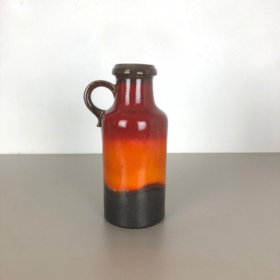 Image 1 of Vase vintage en lave grasse par Scheurich Allemagne 1970