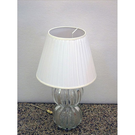 Image 1 of Lampe de table vintage en verre de Murano, 1970