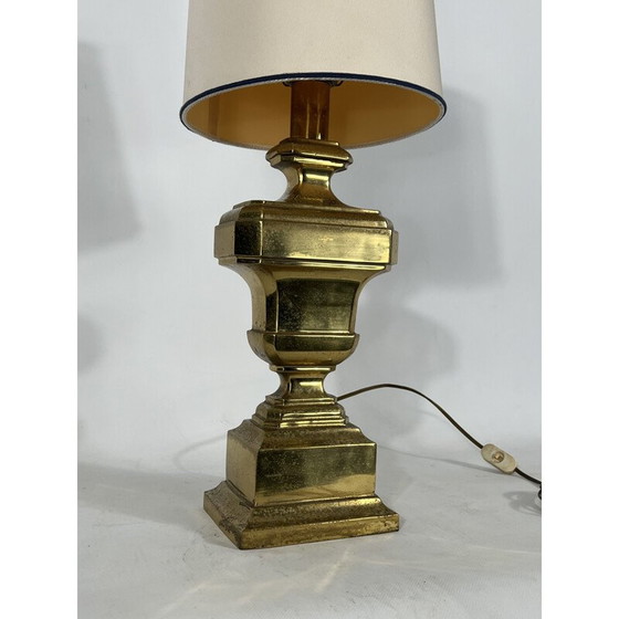 Image 1 of Lampe de table vintage italienne en laiton massif, années 1950
