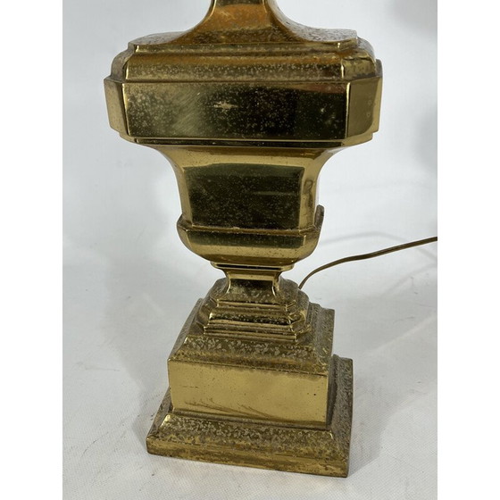 Image 1 of Lampe de table vintage italienne en laiton massif, années 1950