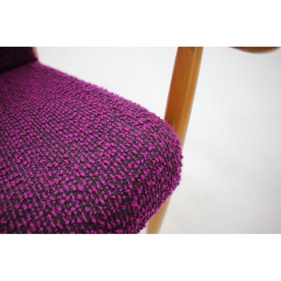 Image 1 of Paire de fauteuils violets vintage, Tchécoslovaquie années 1960