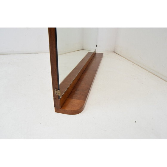 Image 1 of Miroir vintage Art Déco avec cadre en bois, Tchécoslovaquie, années 1930