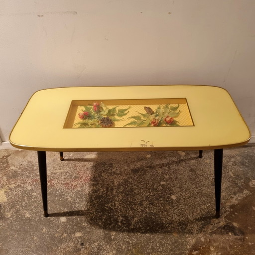 Table basse avec vitrine 50s