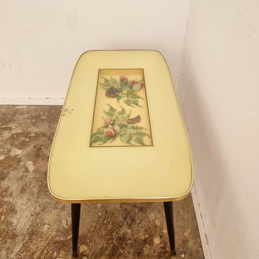 Table basse avec vitrine 50s