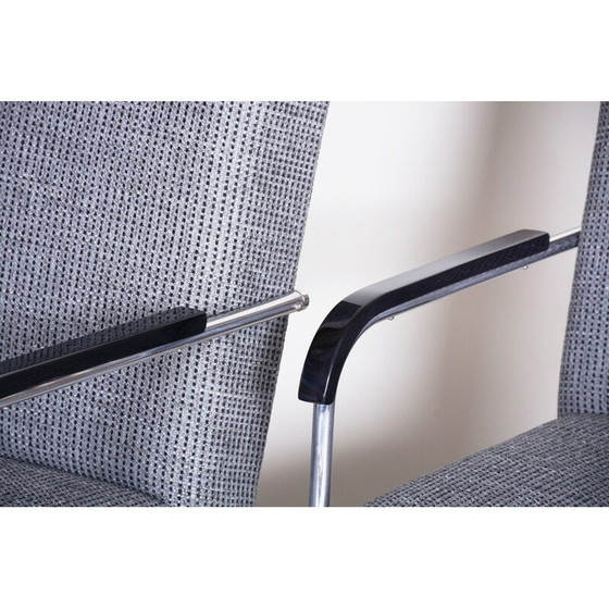 Image 1 of Paire de fauteuils gris vintage par Anton Lorenz pour Mucke Melder, années 1930