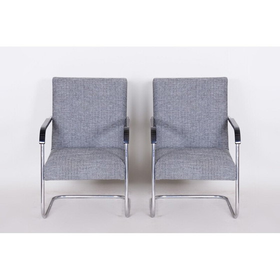 Image 1 of Paire de fauteuils gris vintage par Anton Lorenz pour Mucke Melder, années 1930