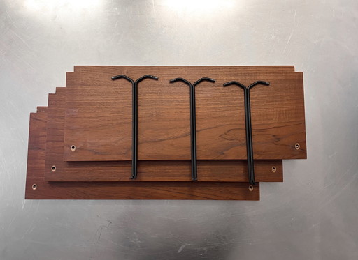 1/6 Poul Cadovius Accessoires Étagère Shelf Unit Cado Teak + 2 supports métalliques