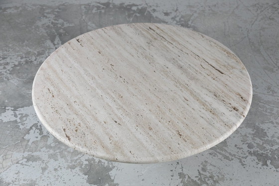 Image 1 of Table Basse Circulaire En Travertin