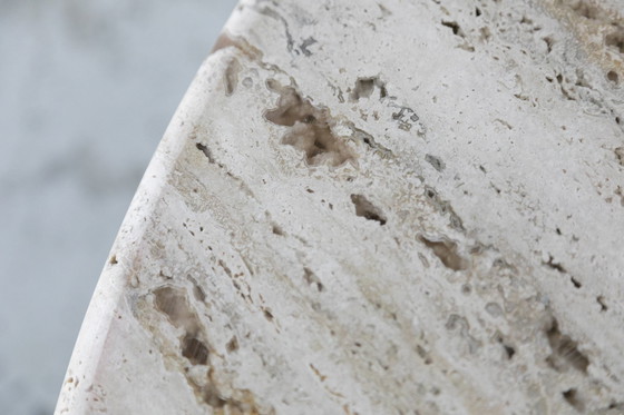 Image 1 of Table Basse Circulaire En Travertin