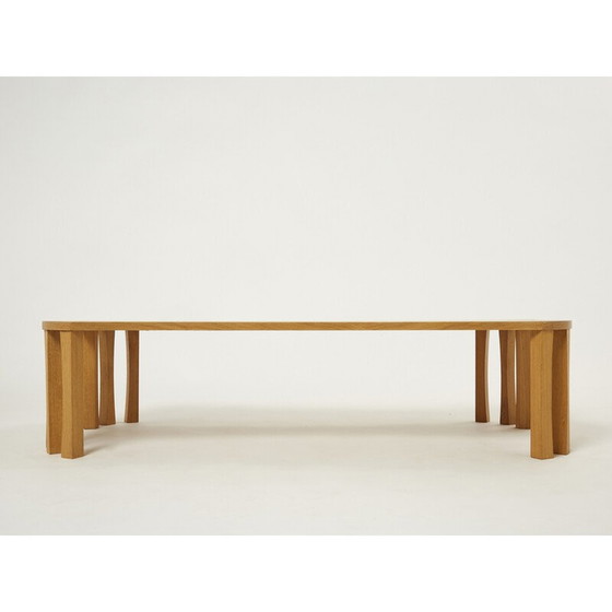 Image 1 of Table basse vintage en bois de chêne par Vincent Poujardieu, 1992
