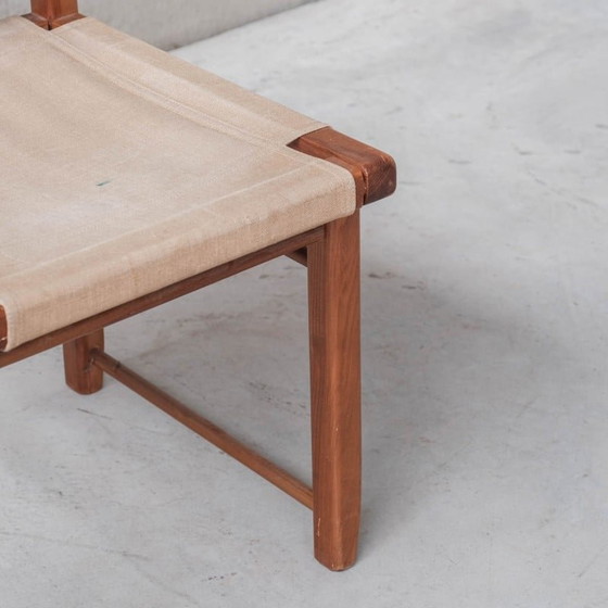 Image 1 of Ensemble de 6 chaises vintage en bois et tissu, Italie, années 1970