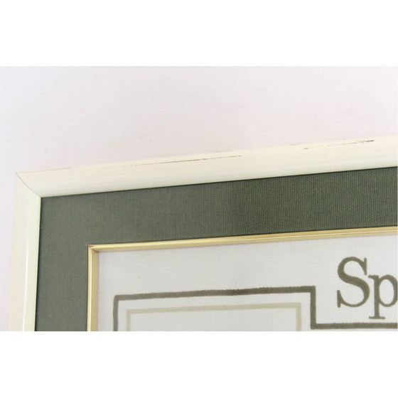 Image 1 of Peinture vintage de violettes avec un cadre en bois, 1960