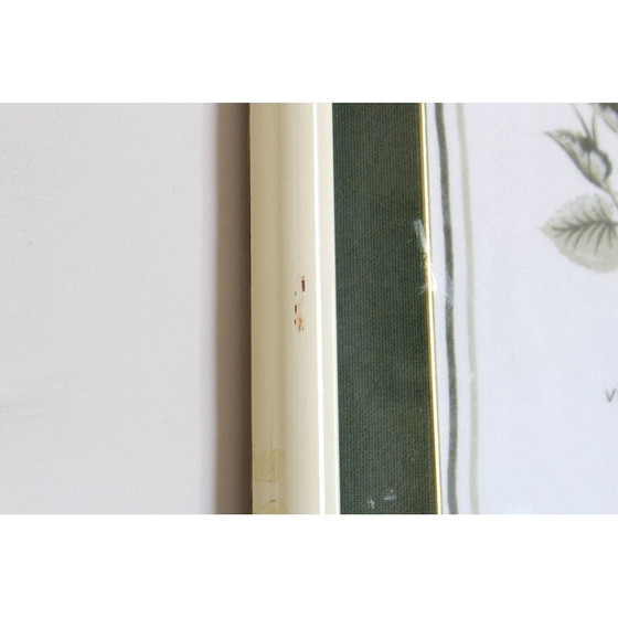 Image 1 of Peinture vintage de violettes avec un cadre en bois, 1960