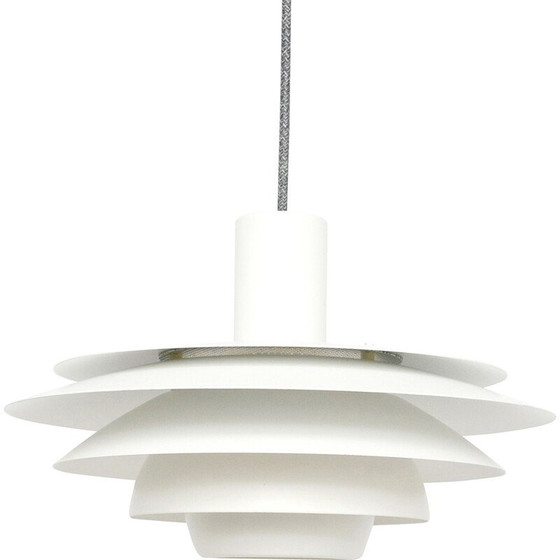 Image 1 of Lampe suspendue blanche vintage pour Jeka, Danemark 1980