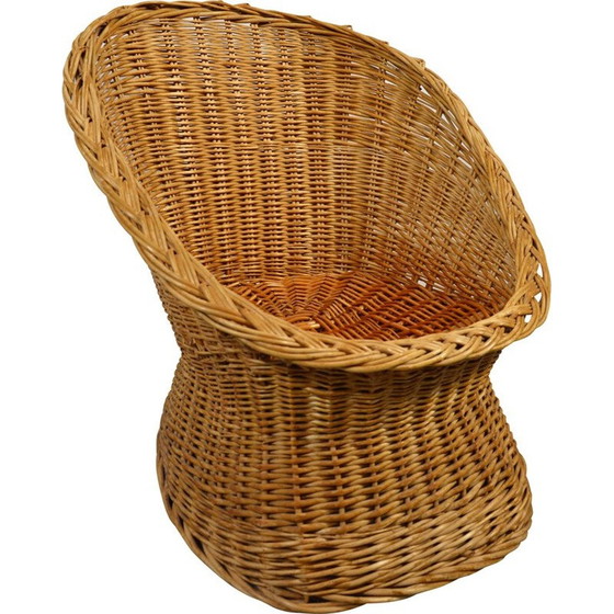 Image 1 of Chaise d'enfant en rotin - années 1950