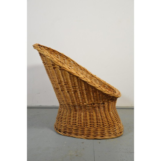 Image 1 of Chaise d'enfant en rotin - années 1950