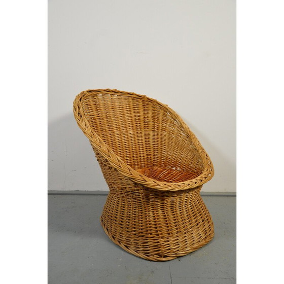 Image 1 of Chaise d'enfant en rotin - années 1950