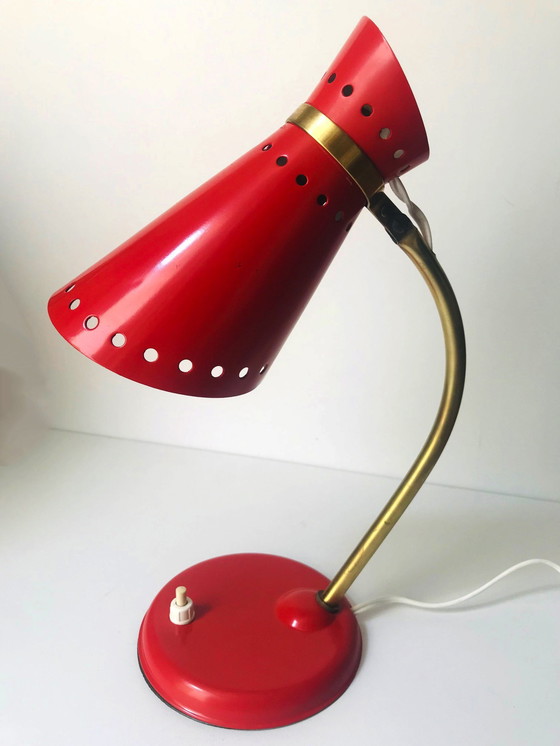Image 1 of Lampe De Bureau Vintage • Diabolo • René Mathieu • Lunel • 1950