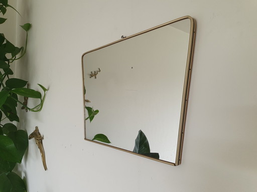 Miroir asymétrique Rockabilly. Miroir Vintage "Brass"