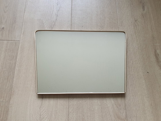 Image 1 of Miroir asymétrique Rockabilly. Miroir Vintage "Brass"
