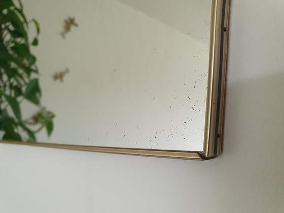 Image 1 of Miroir asymétrique Rockabilly. Miroir Vintage "Brass"