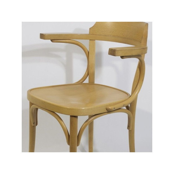 Image 1 of Chaise de bureau vintage en bois courbé, 1970