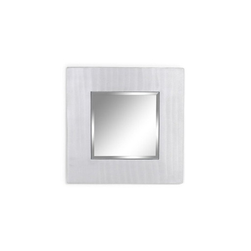 Miroir carré vintage en fonte d'aluminium par Lorenzo Burchiellaro, 1970